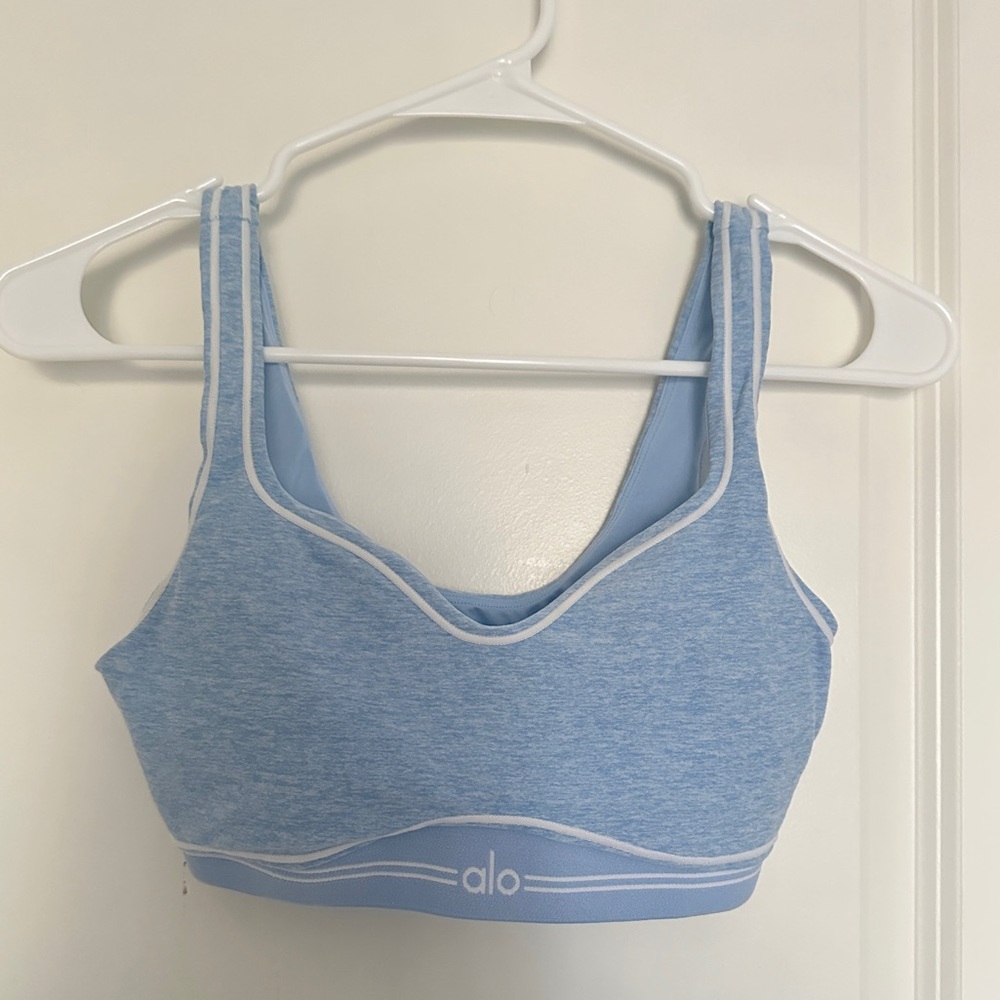 ALO Yoga Light Blue Sports Bra
